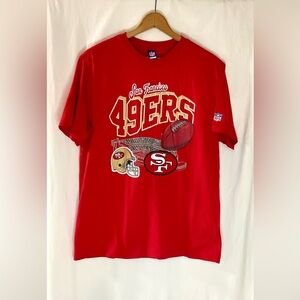 NFL San Francisco 49ers Red T-Shirt with Logo Tag